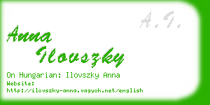 anna ilovszky business card